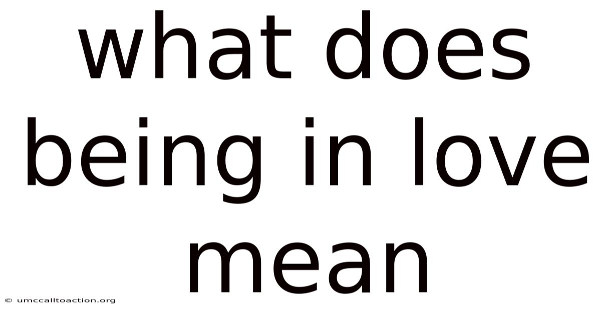 What Does Being In Love Mean