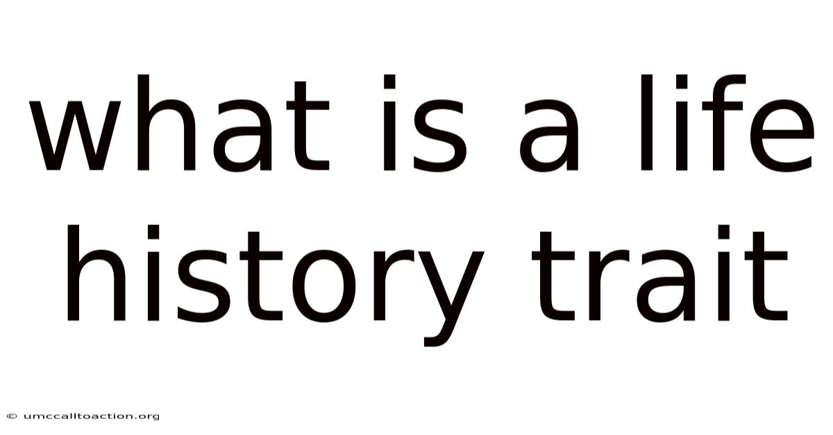 What Is A Life History Trait