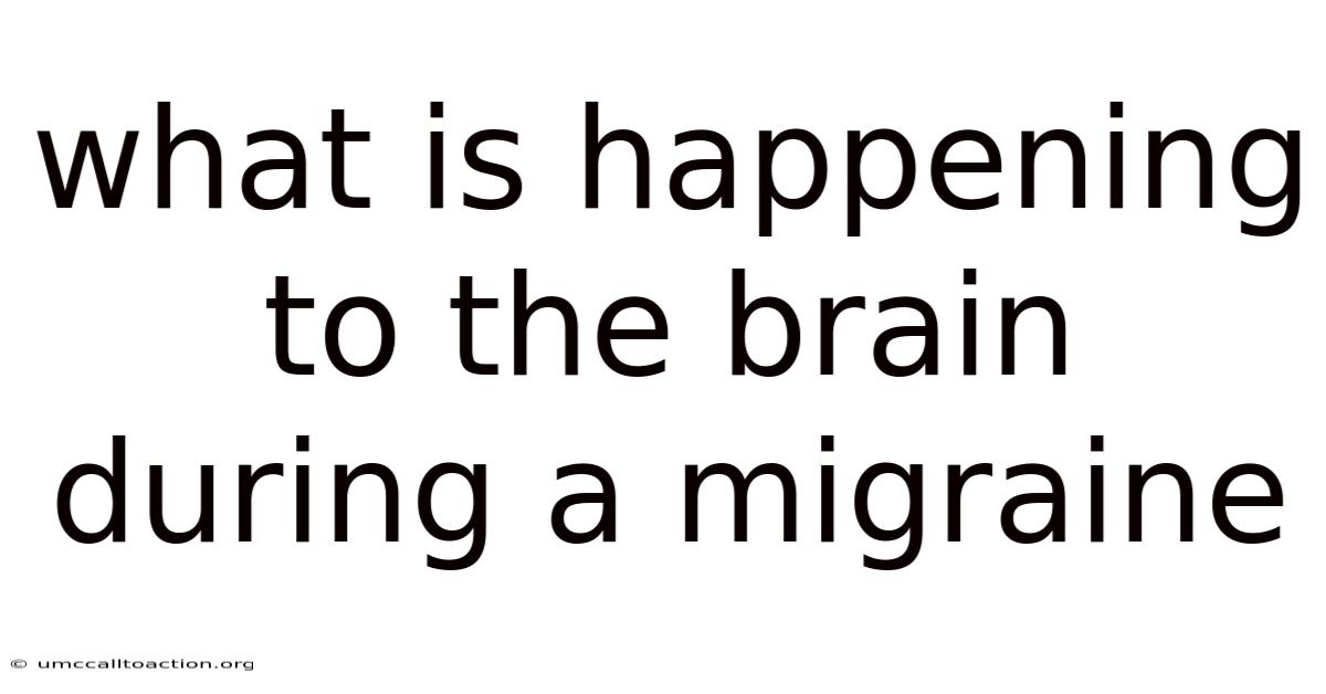 What Is Happening To The Brain During A Migraine