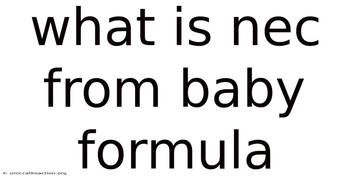 What Is Nec From Baby Formula