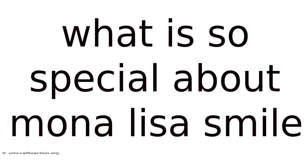 What Is So Special About Mona Lisa Smile