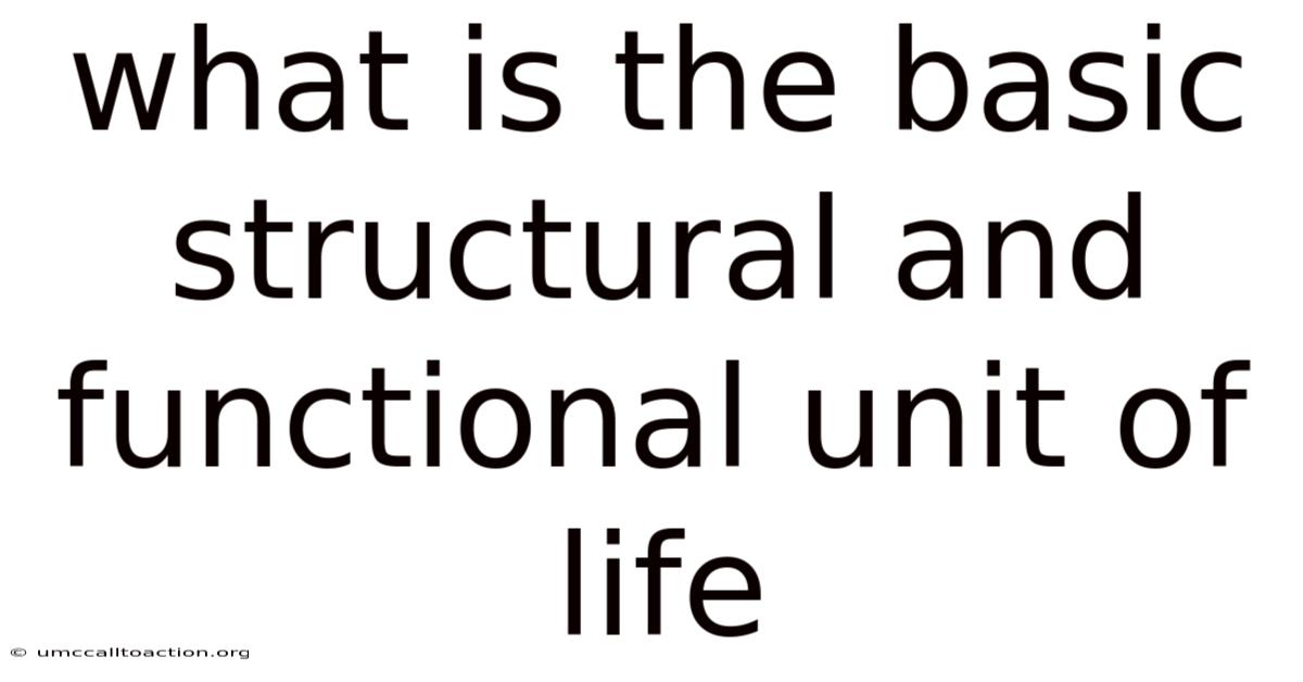 What Is The Basic Structural And Functional Unit Of Life