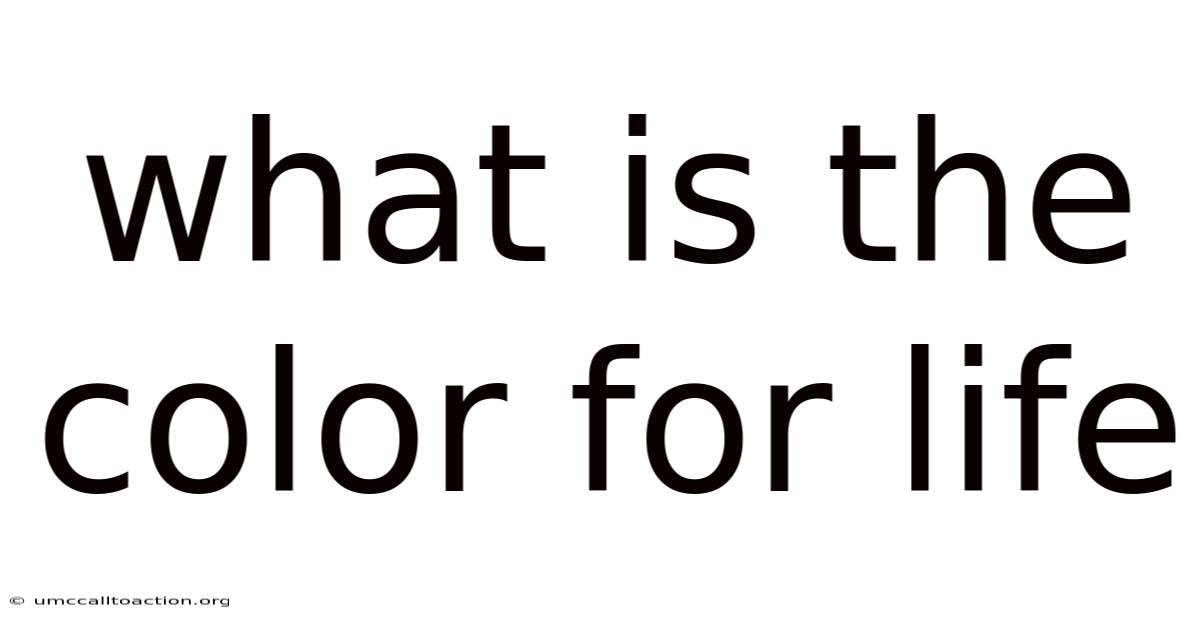 What Is The Color For Life