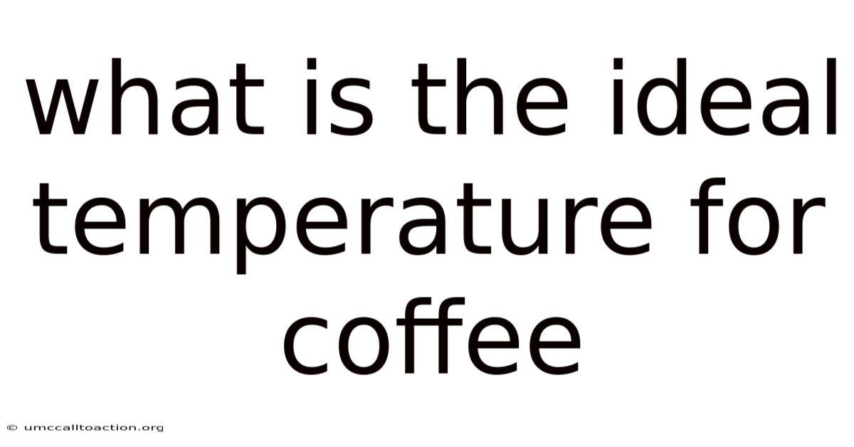 What Is The Ideal Temperature For Coffee