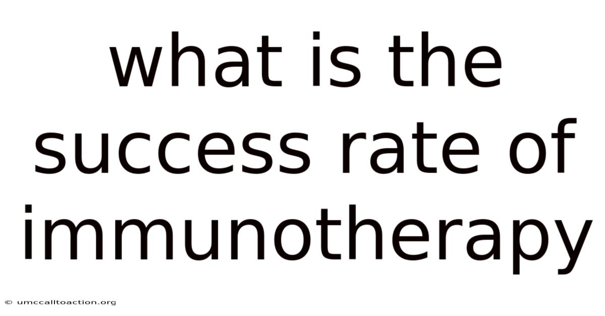 What Is The Success Rate Of Immunotherapy