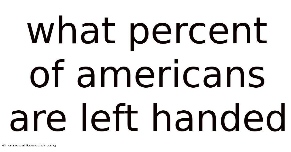What Percent Of Americans Are Left Handed