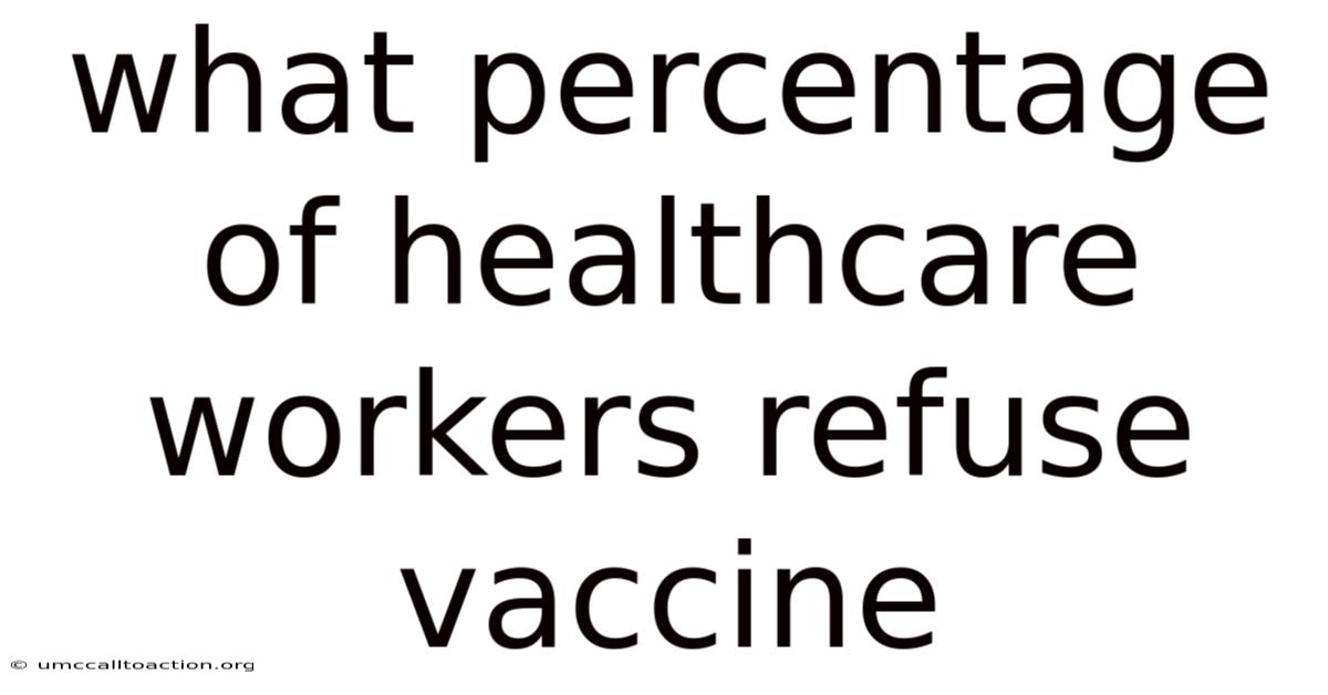 What Percentage Of Healthcare Workers Refuse Vaccine