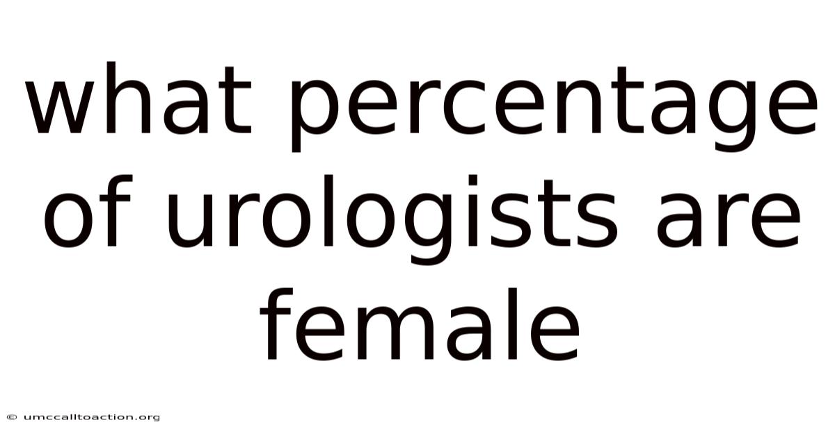 What Percentage Of Urologists Are Female