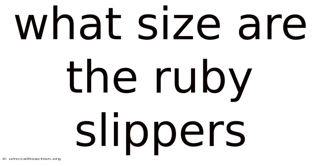 What Size Are The Ruby Slippers