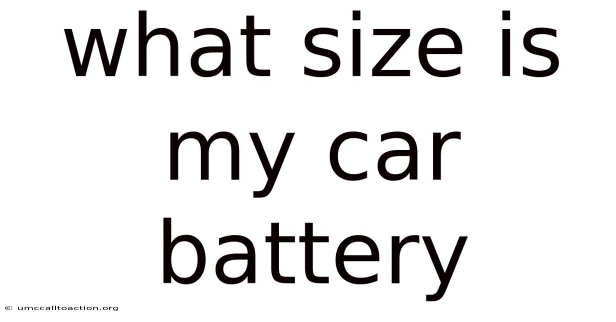 What Size Is My Car Battery