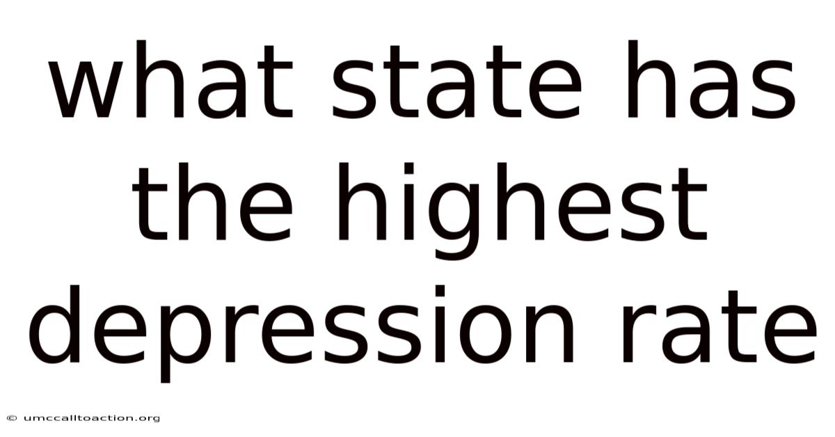 What State Has The Highest Depression Rate