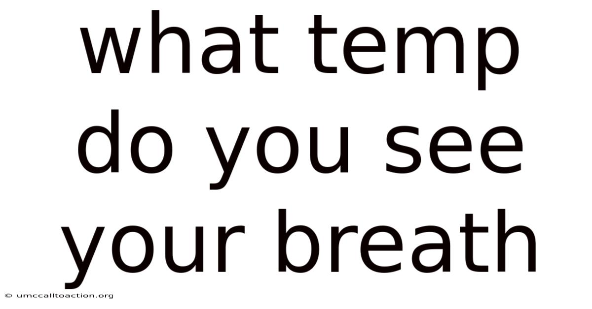 What Temp Do You See Your Breath