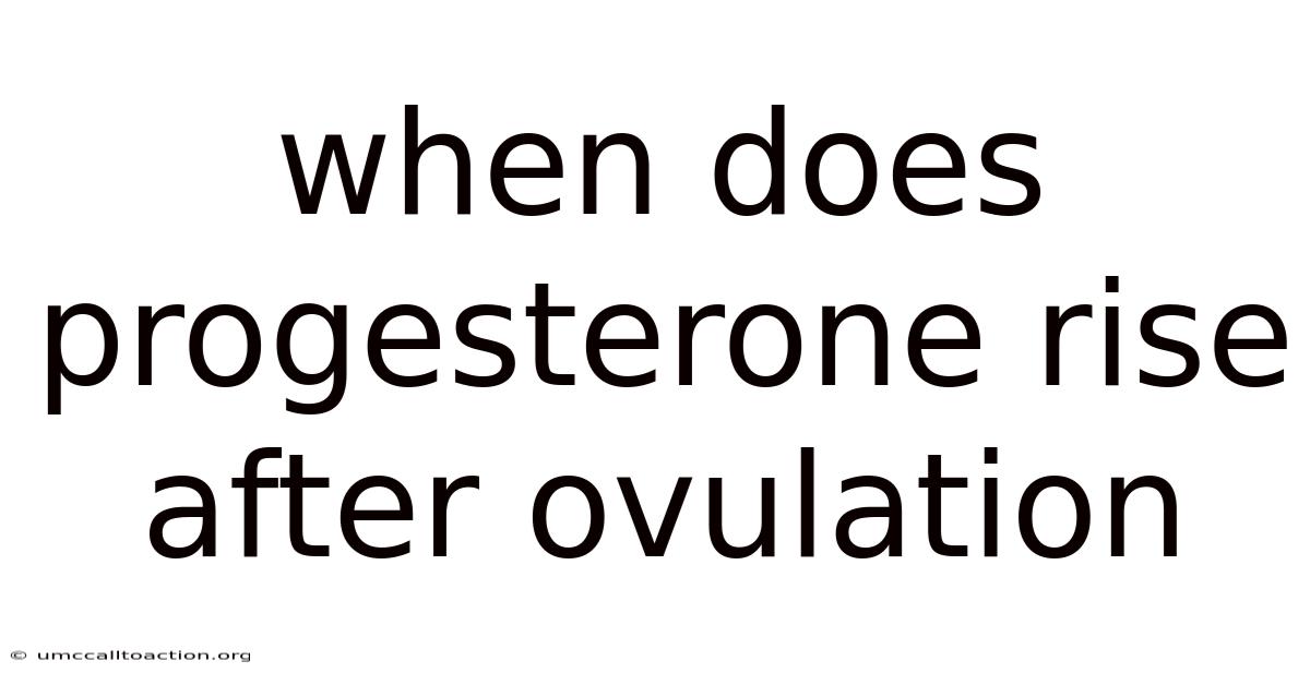 When Does Progesterone Rise After Ovulation