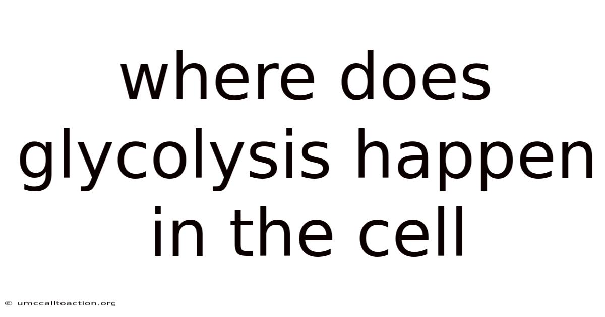 Where Does Glycolysis Happen In The Cell
