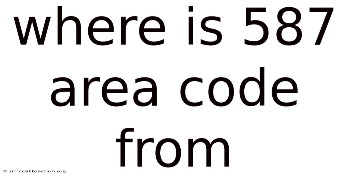 Where Is 587 Area Code From