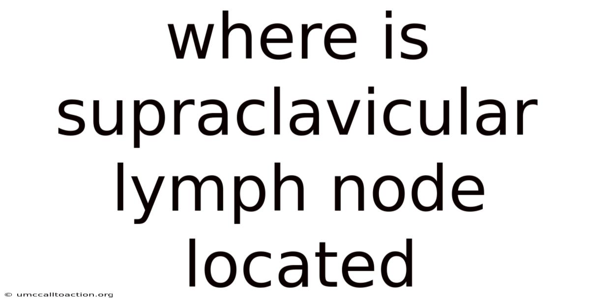 Where Is Supraclavicular Lymph Node Located