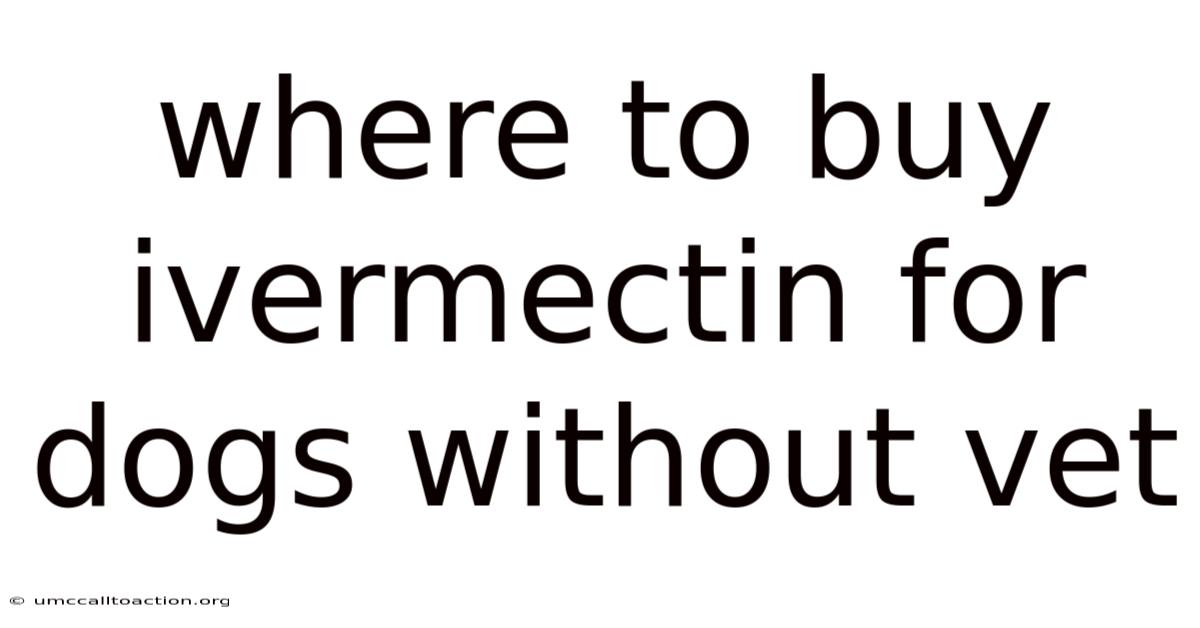 Where To Buy Ivermectin For Dogs Without Vet