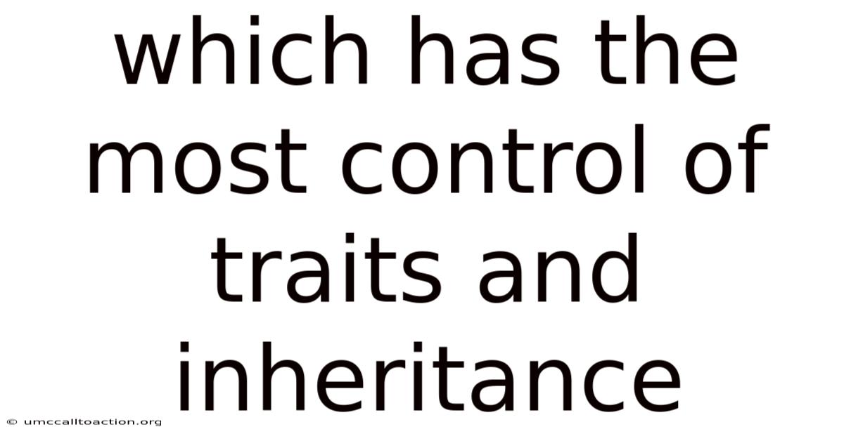 Which Has The Most Control Of Traits And Inheritance