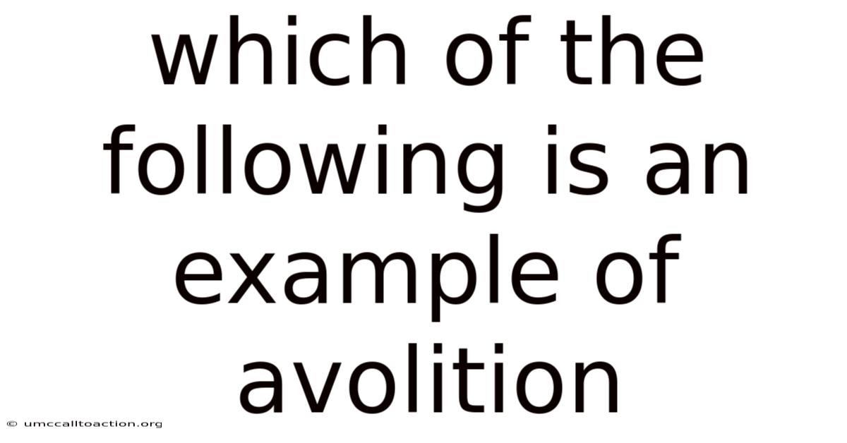 Which Of The Following Is An Example Of Avolition