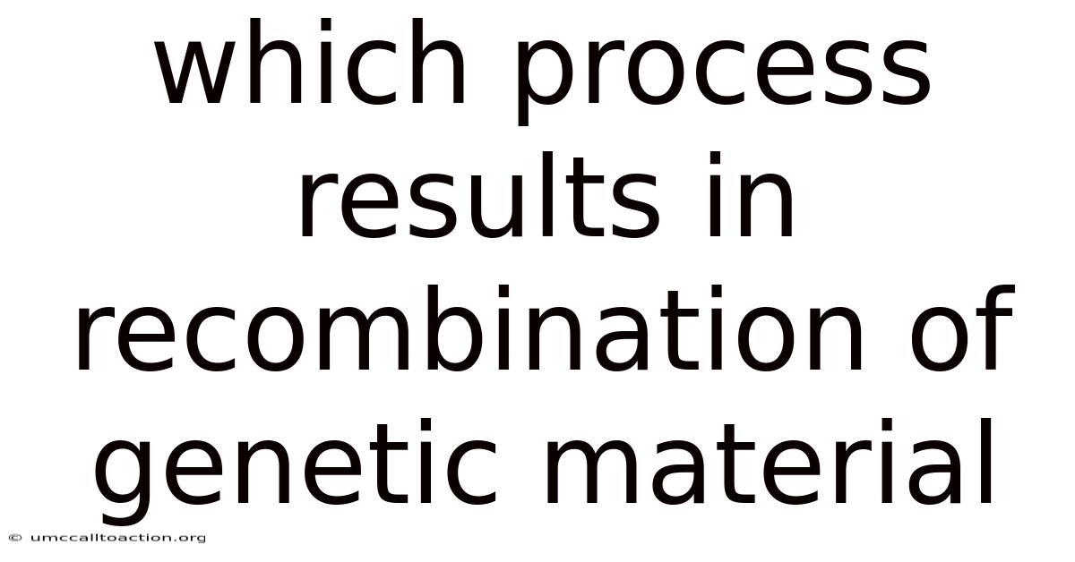 Which Process Results In Recombination Of Genetic Material