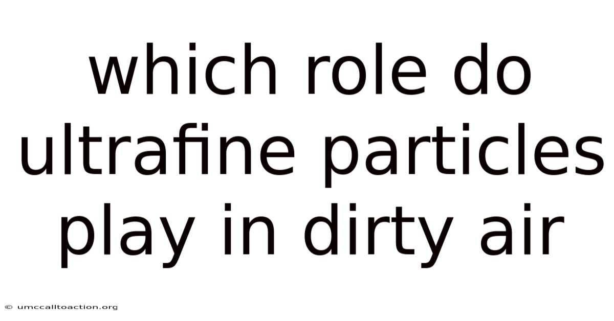 Which Role Do Ultrafine Particles Play In Dirty Air