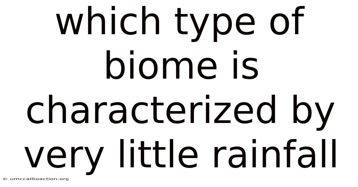 Which Type Of Biome Is Characterized By Very Little Rainfall