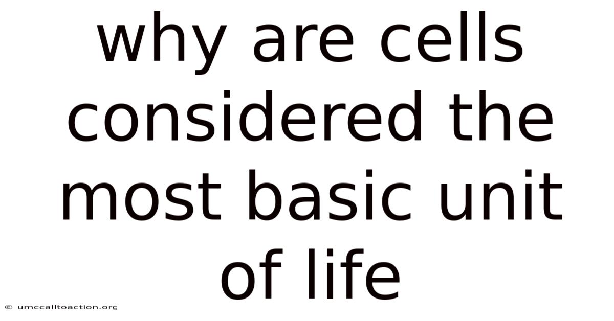 Why Are Cells Considered The Most Basic Unit Of Life