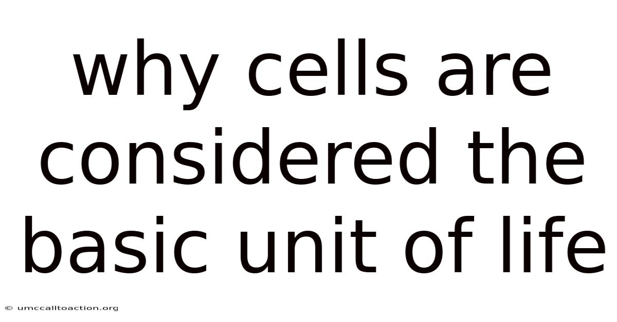 Why Cells Are Considered The Basic Unit Of Life