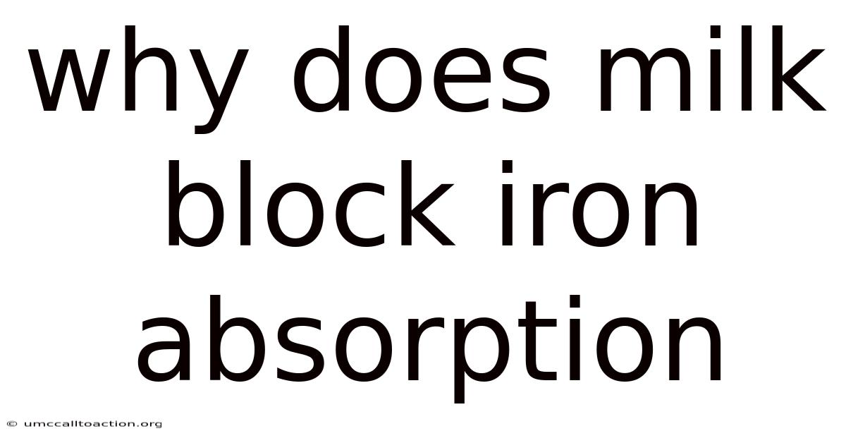 Why Does Milk Block Iron Absorption