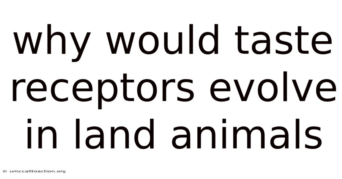 Why Would Taste Receptors Evolve In Land Animals