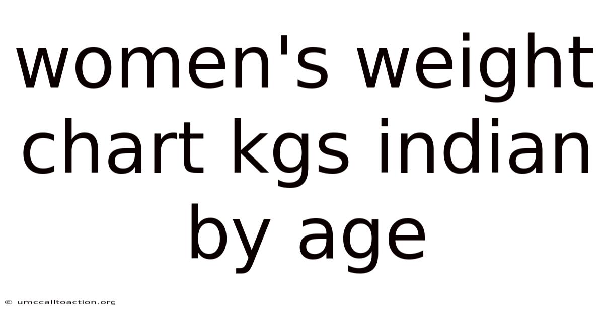 Women's Weight Chart Kgs Indian By Age