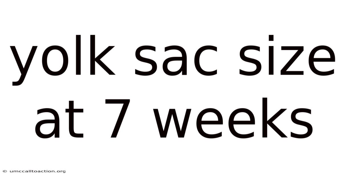 Yolk Sac Size At 7 Weeks
